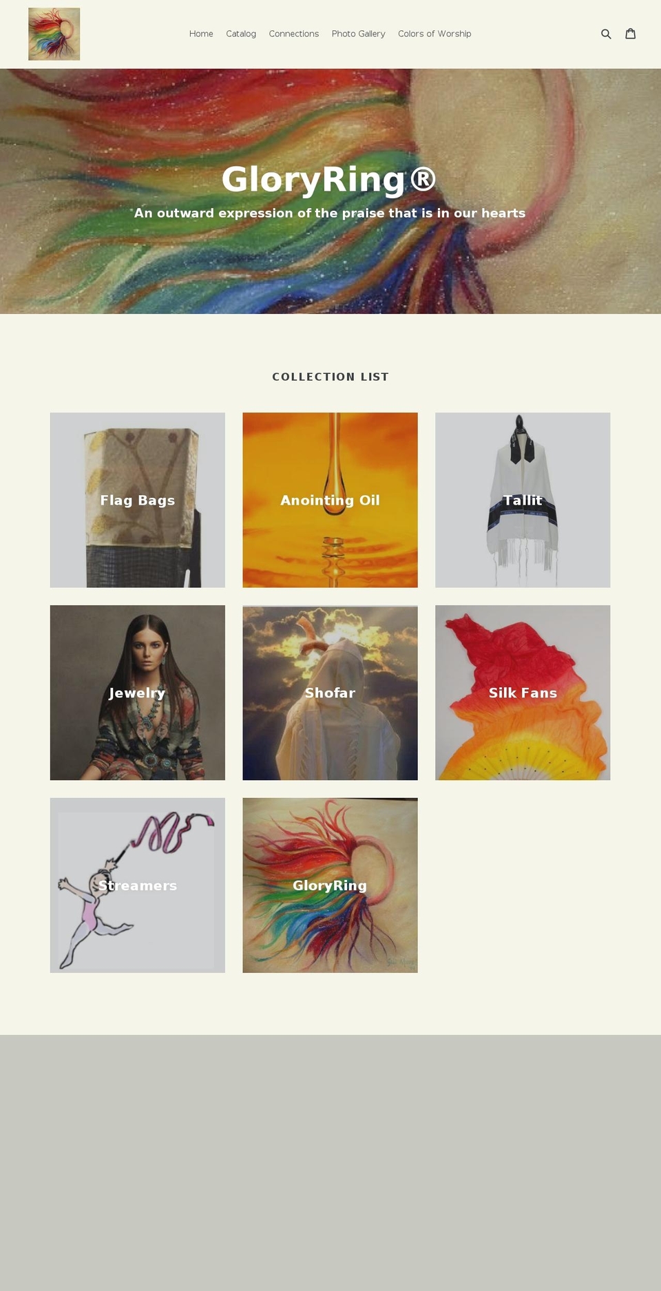 gloryring.net shopify website screenshot
