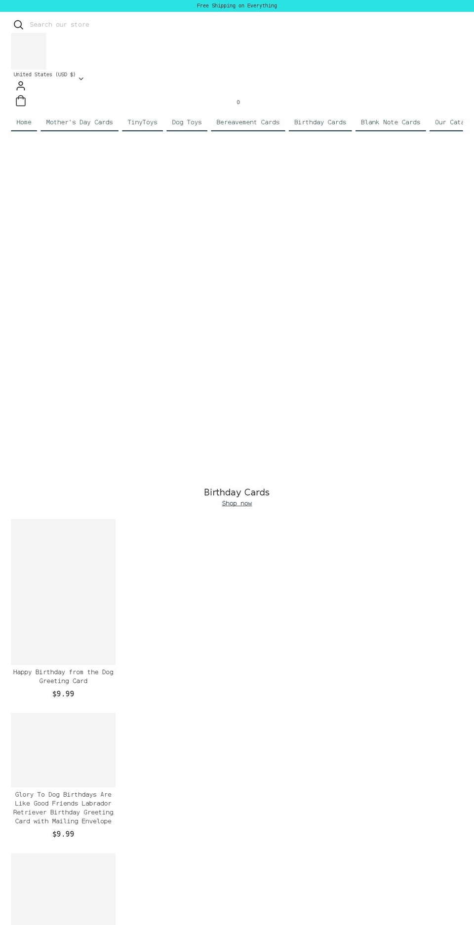 glorytodog.com shopify website screenshot