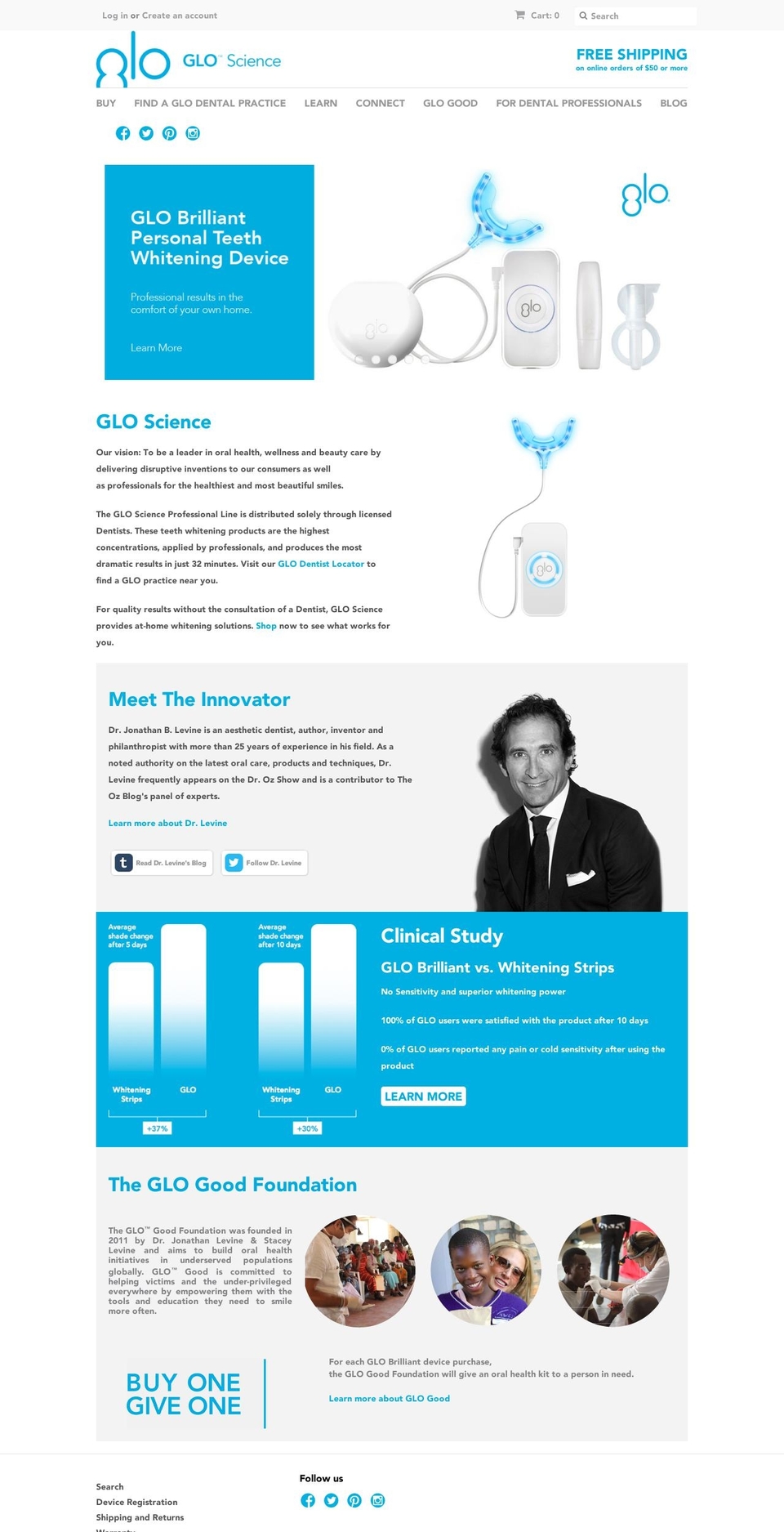 gloscience.com shopify website screenshot