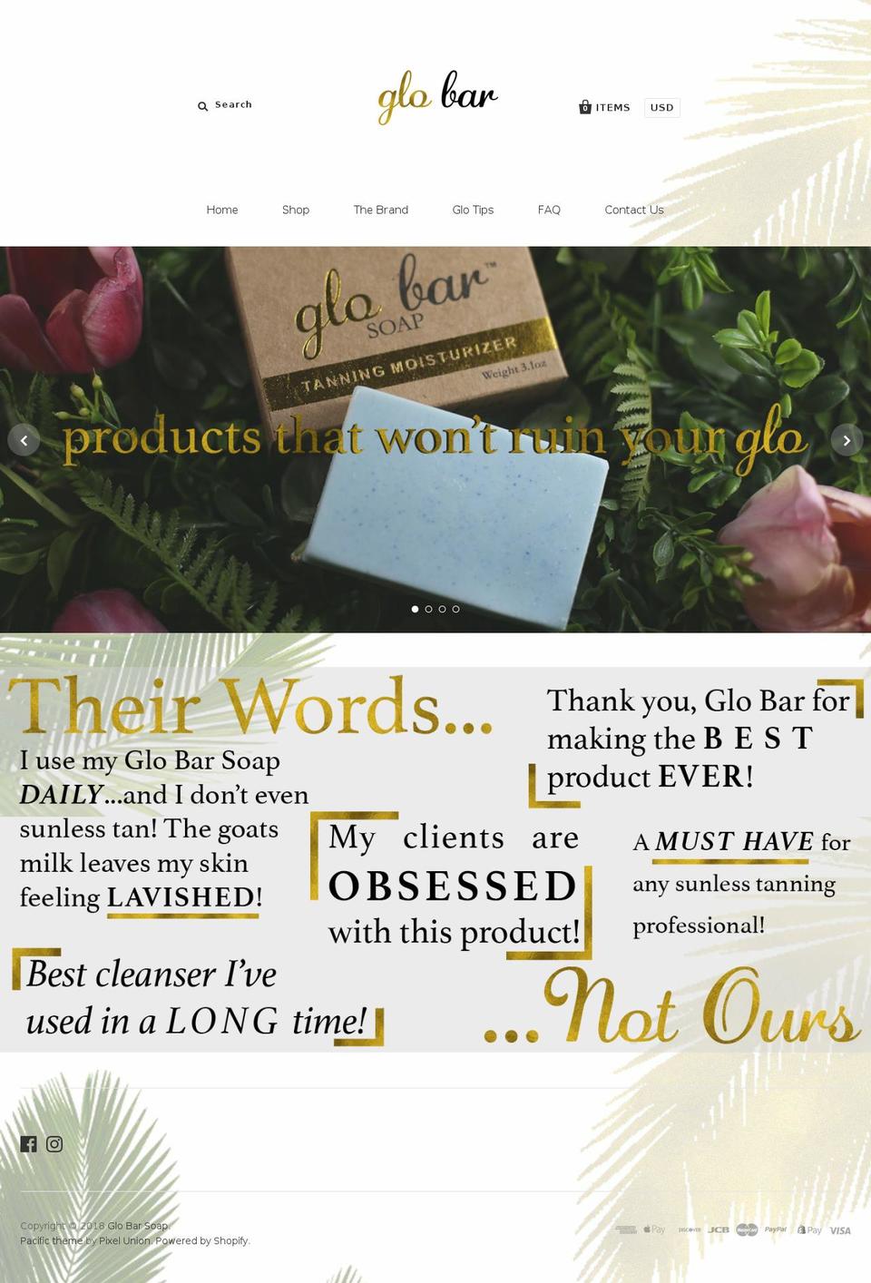glosoapbar.com — Shopify storefront screenshot