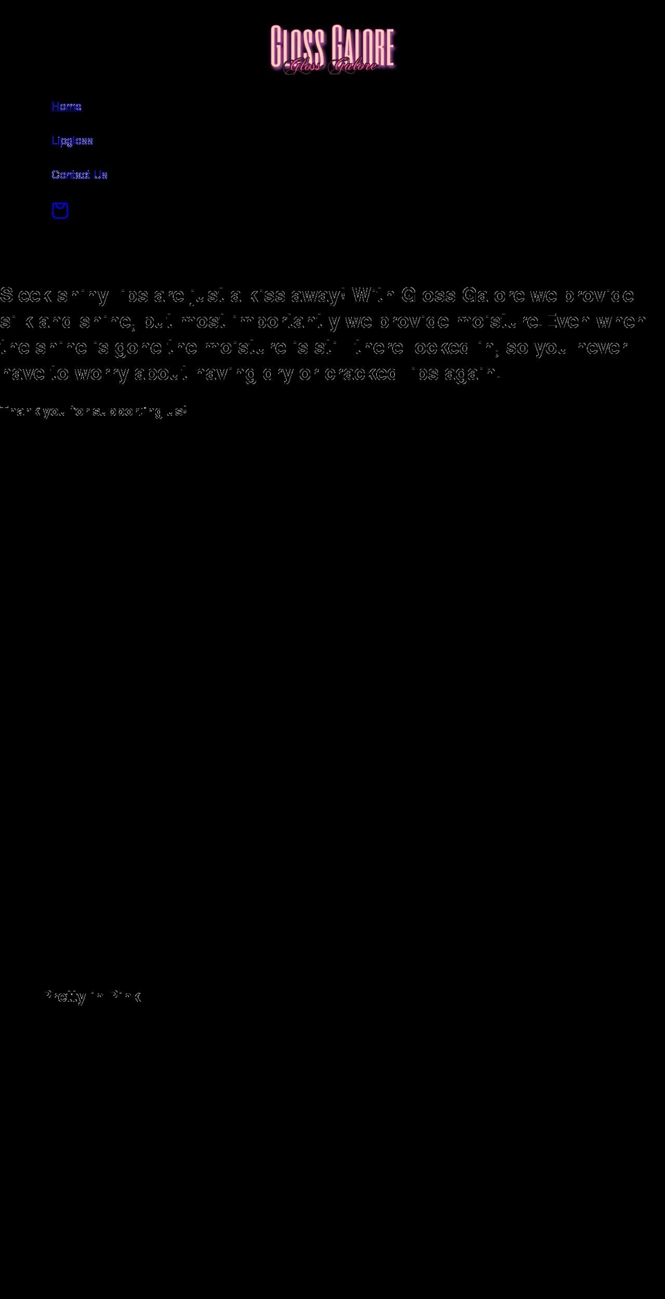 glossgalore.net shopify website screenshot