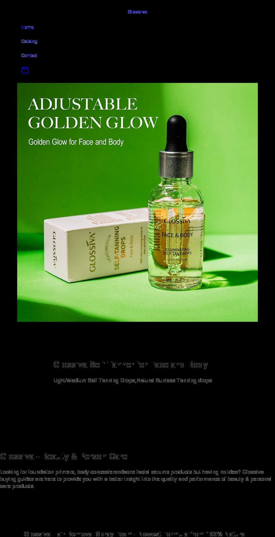 glossiva.com shopify website screenshot