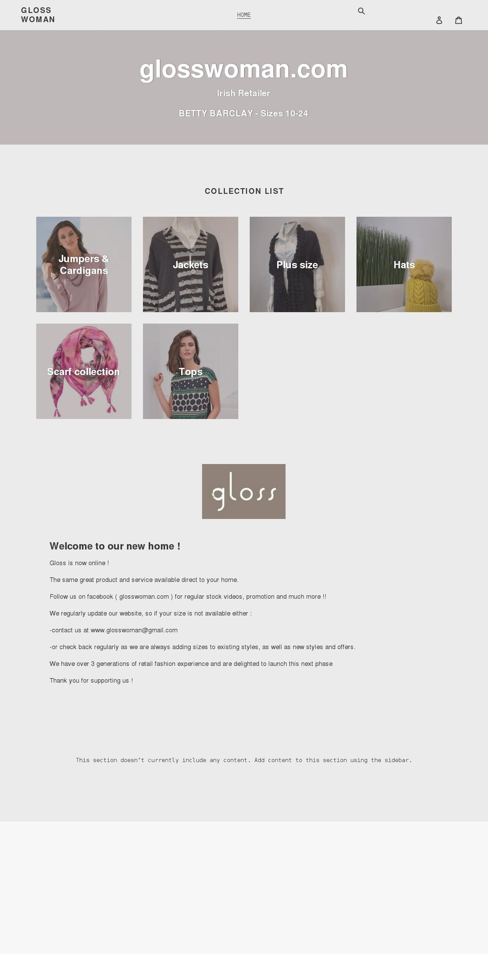 glosswoman.com shopify website screenshot