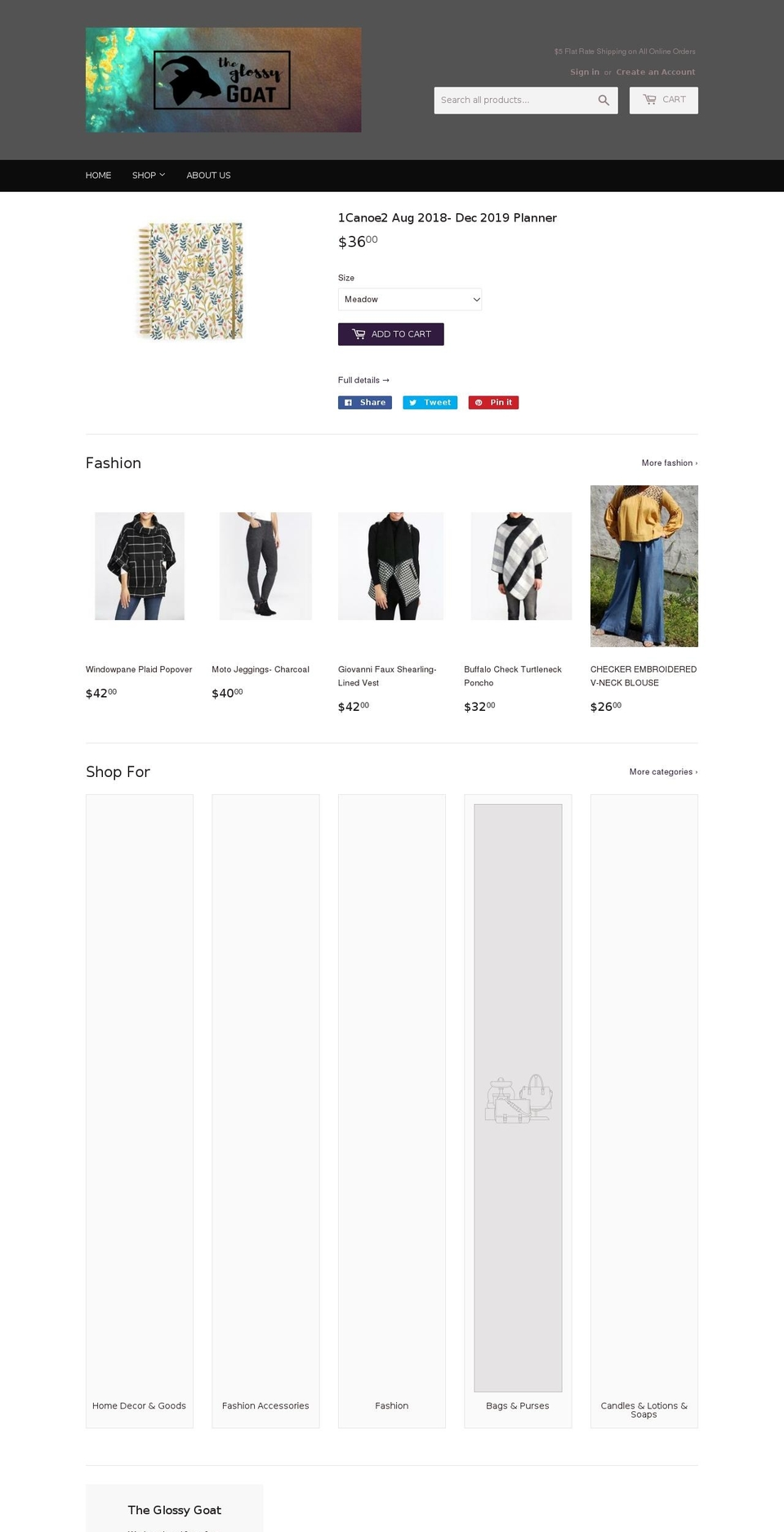 glossygoat.com — Shopify storefront screenshot