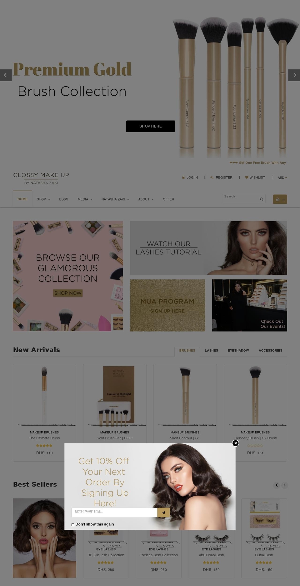 glossymakeup.com shopify website screenshot