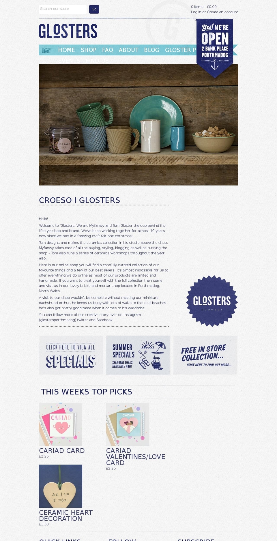 Mr Parker Shopify theme site example glosters.co.uk