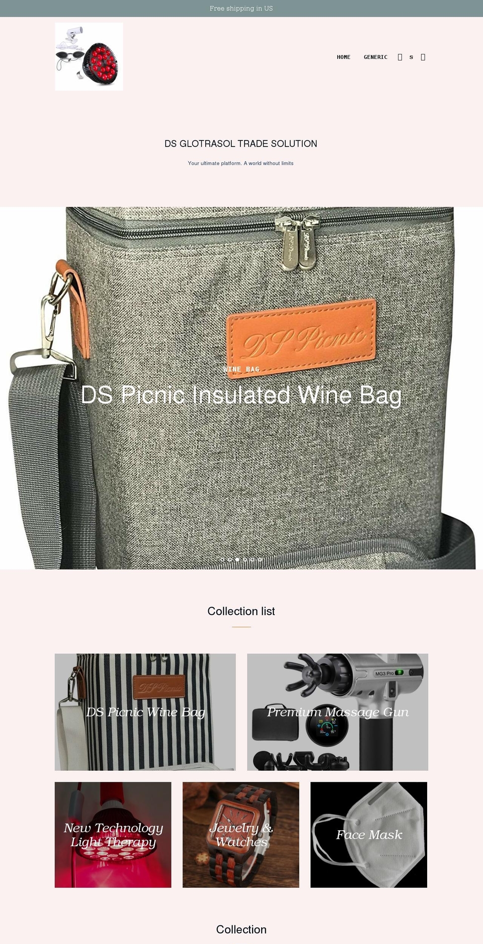 glotrasolusa.com shopify website screenshot