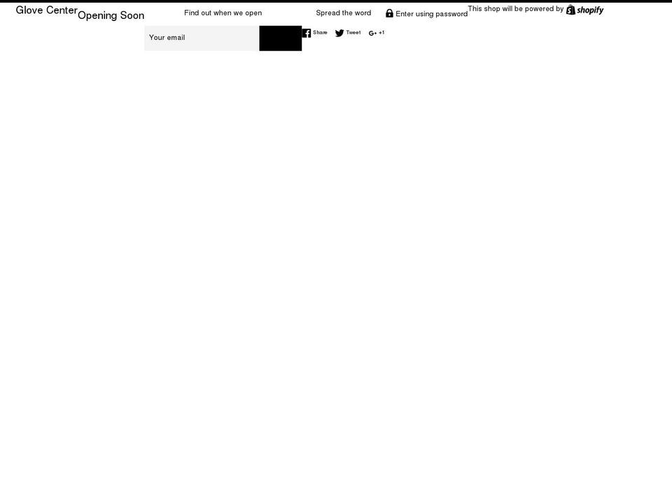 glove.center shopify website screenshot