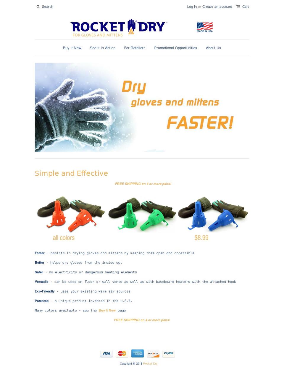 glovedrier.com shopify website screenshot