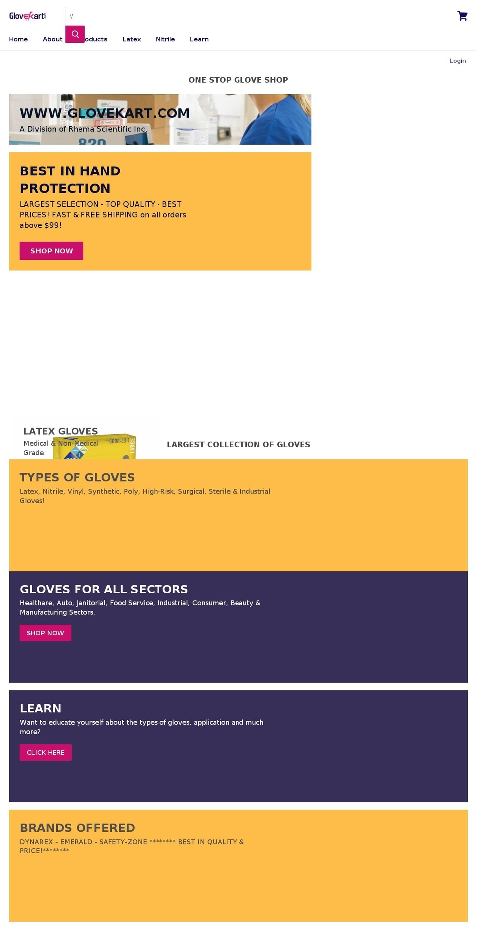 glovekart.com shopify website screenshot