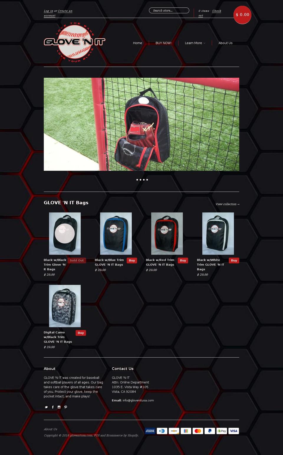 glovenit2.com — Shopify storefront screenshot
