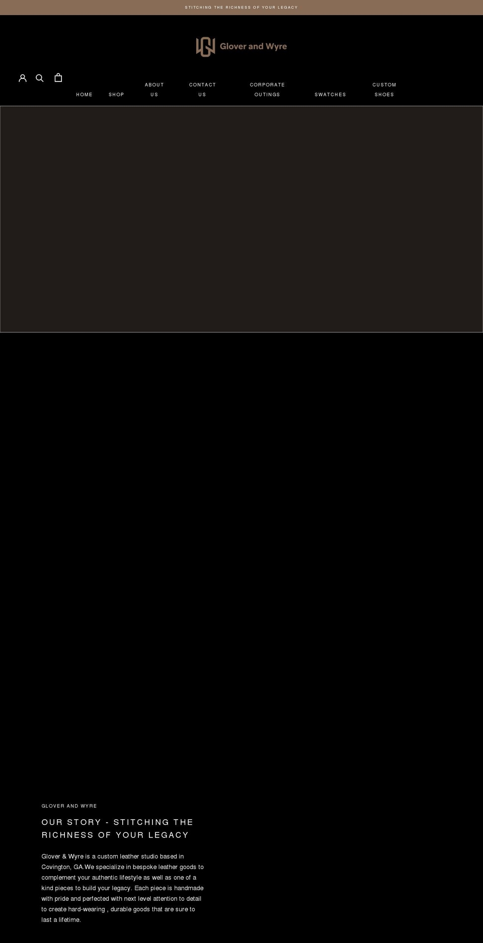 gloverandwyre.com shopify website screenshot