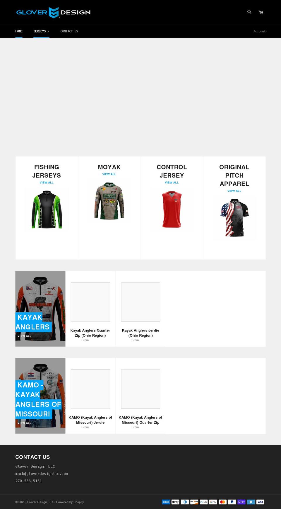 gloverdesignllc.com shopify website screenshot