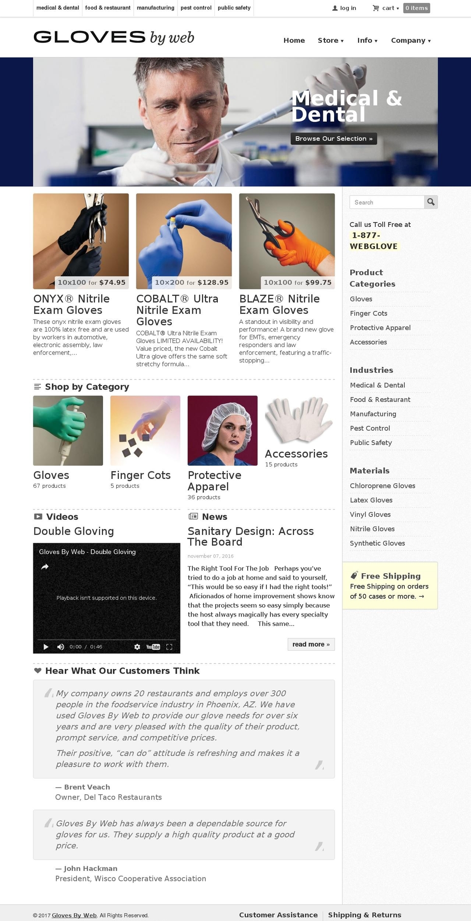 glovesbyweb.com shopify website screenshot