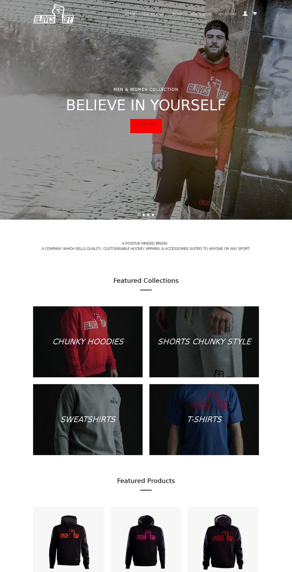 glovesoffhockey.com shopify website screenshot