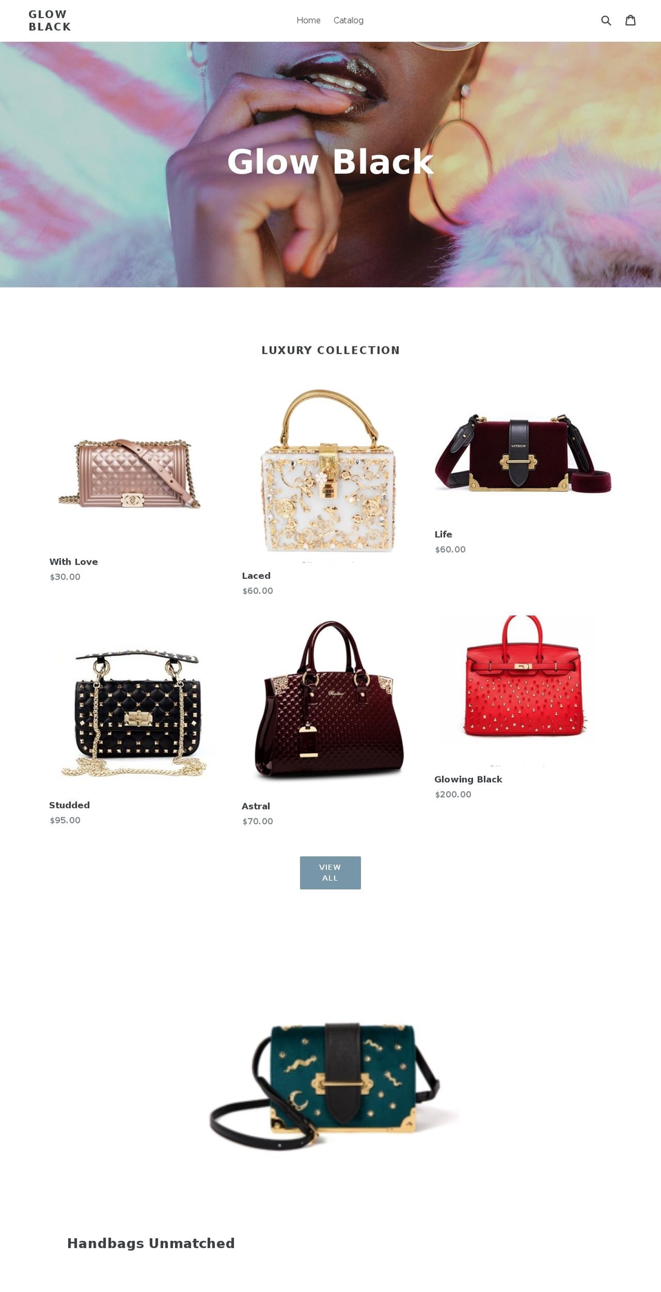 glow-black.com — Shopify storefront screenshot