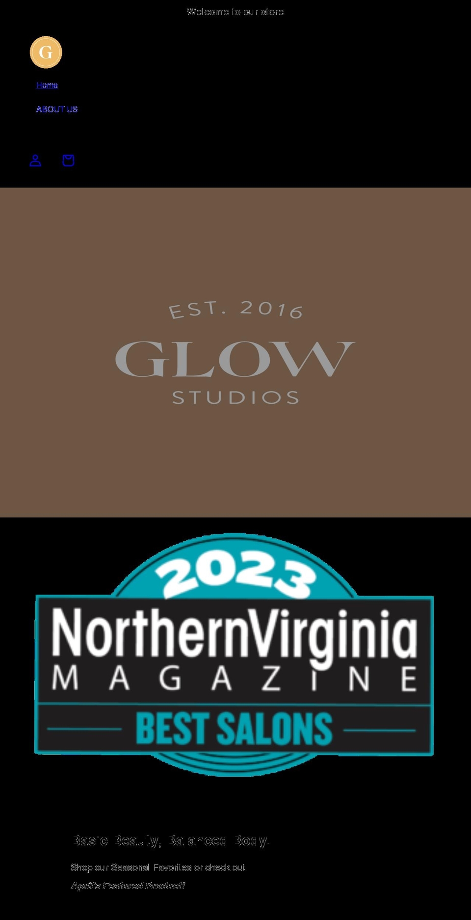 glow-studios.shop shopify website screenshot