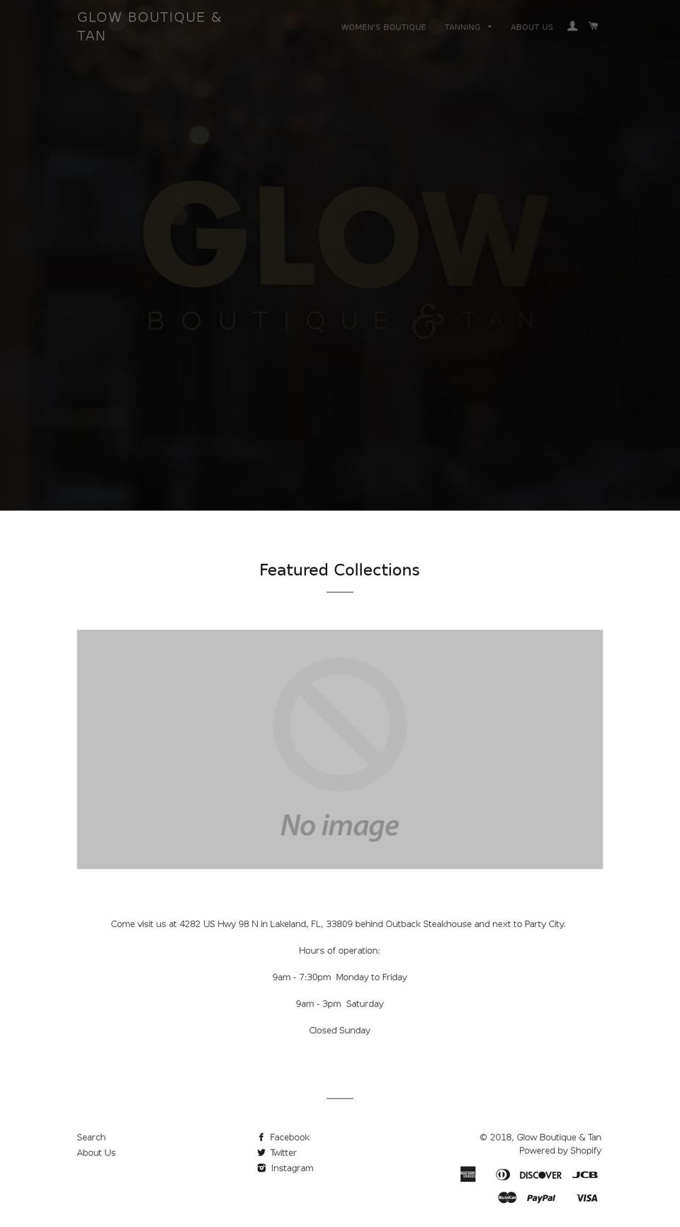 glow.boutique shopify website screenshot