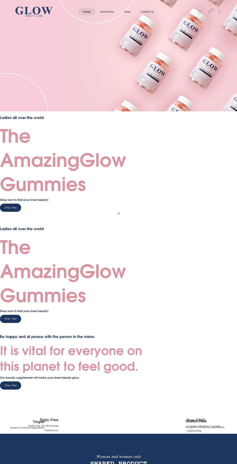 glowbeautylabs.com shopify website screenshot