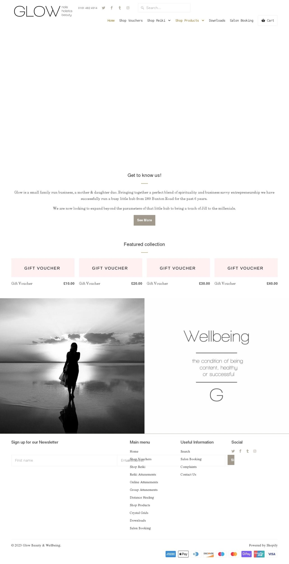 glowbeautywellbeing.com shopify website screenshot