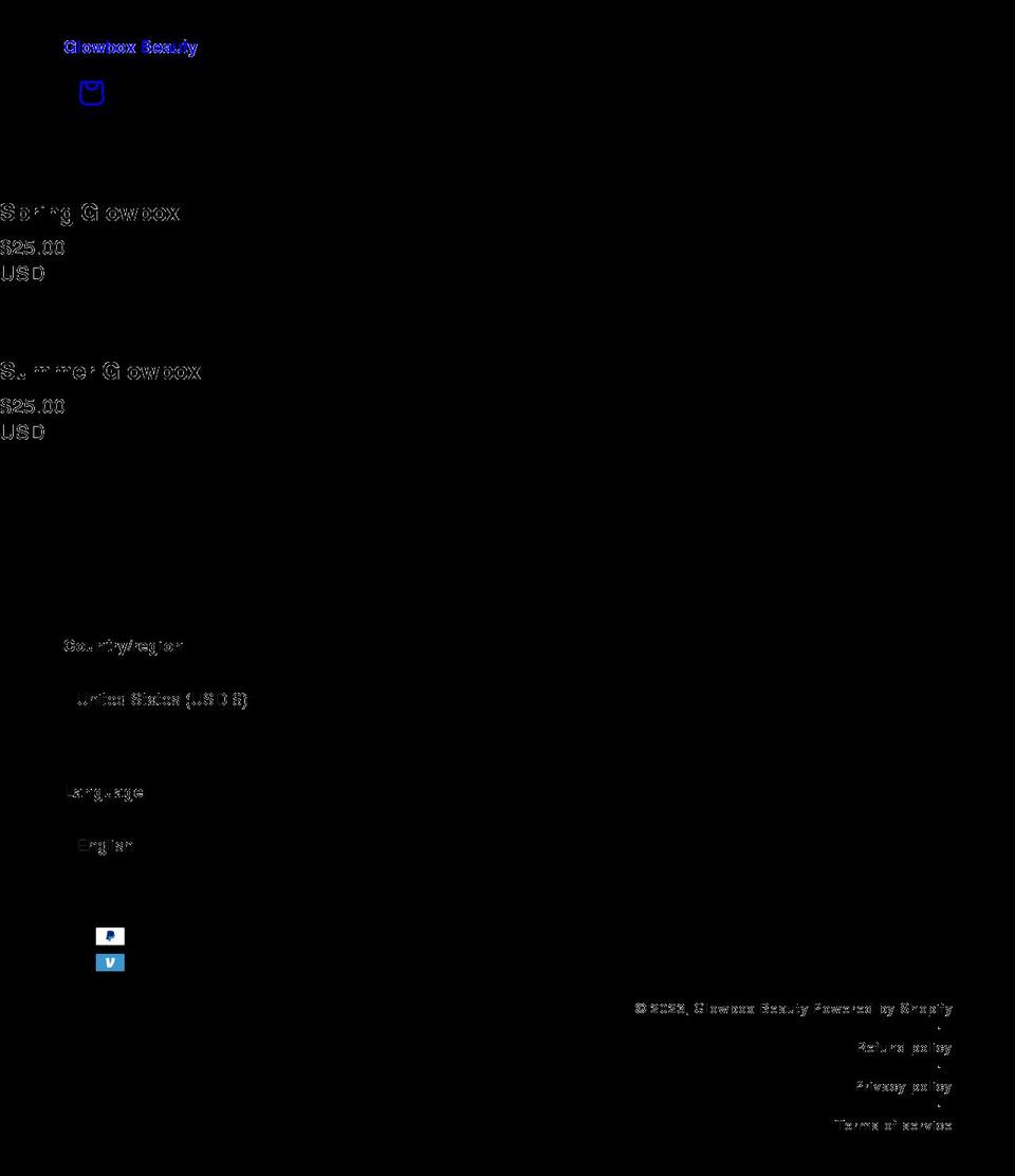 glowboxbeauty.com shopify website screenshot