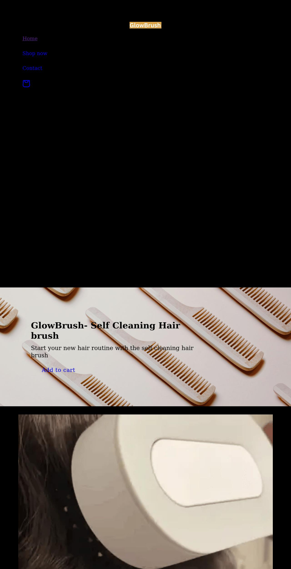 glowbrush.net shopify website screenshot