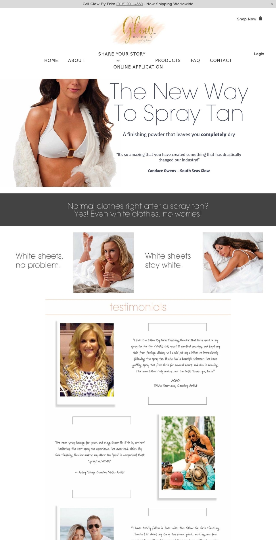 glowbyerin.com — Shopify storefront screenshot