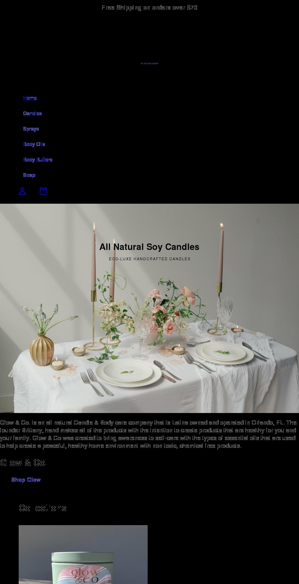 glowcobythebrilauren.com shopify website screenshot