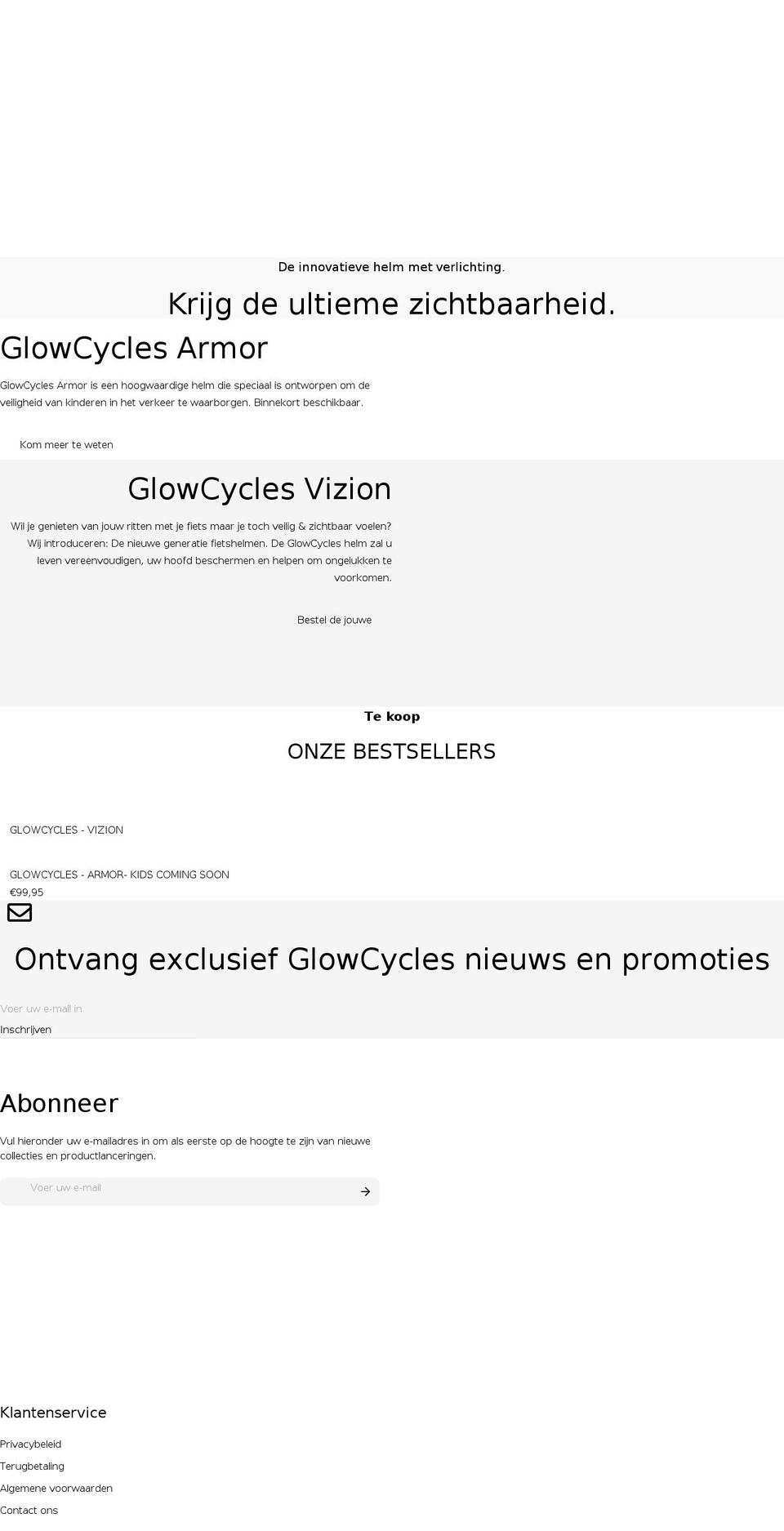 layout Shopify theme site example glowcycles.com