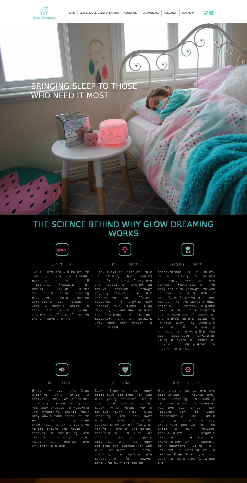 glowdreaming.com shopify website screenshot