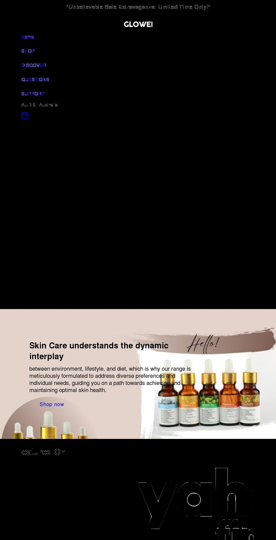 glowei.com shopify website screenshot