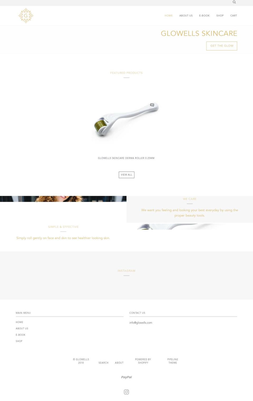 glowells.com shopify website screenshot