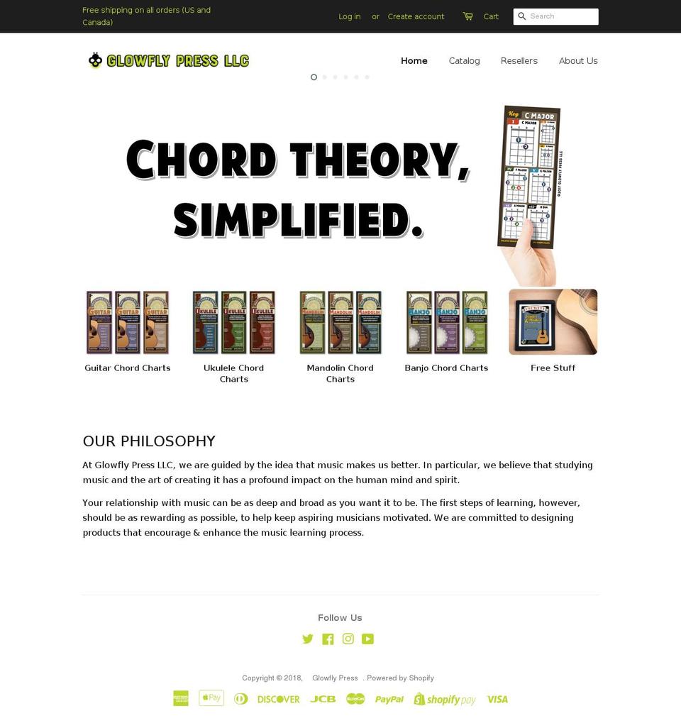 glowflypress.com — Shopify storefront screenshot