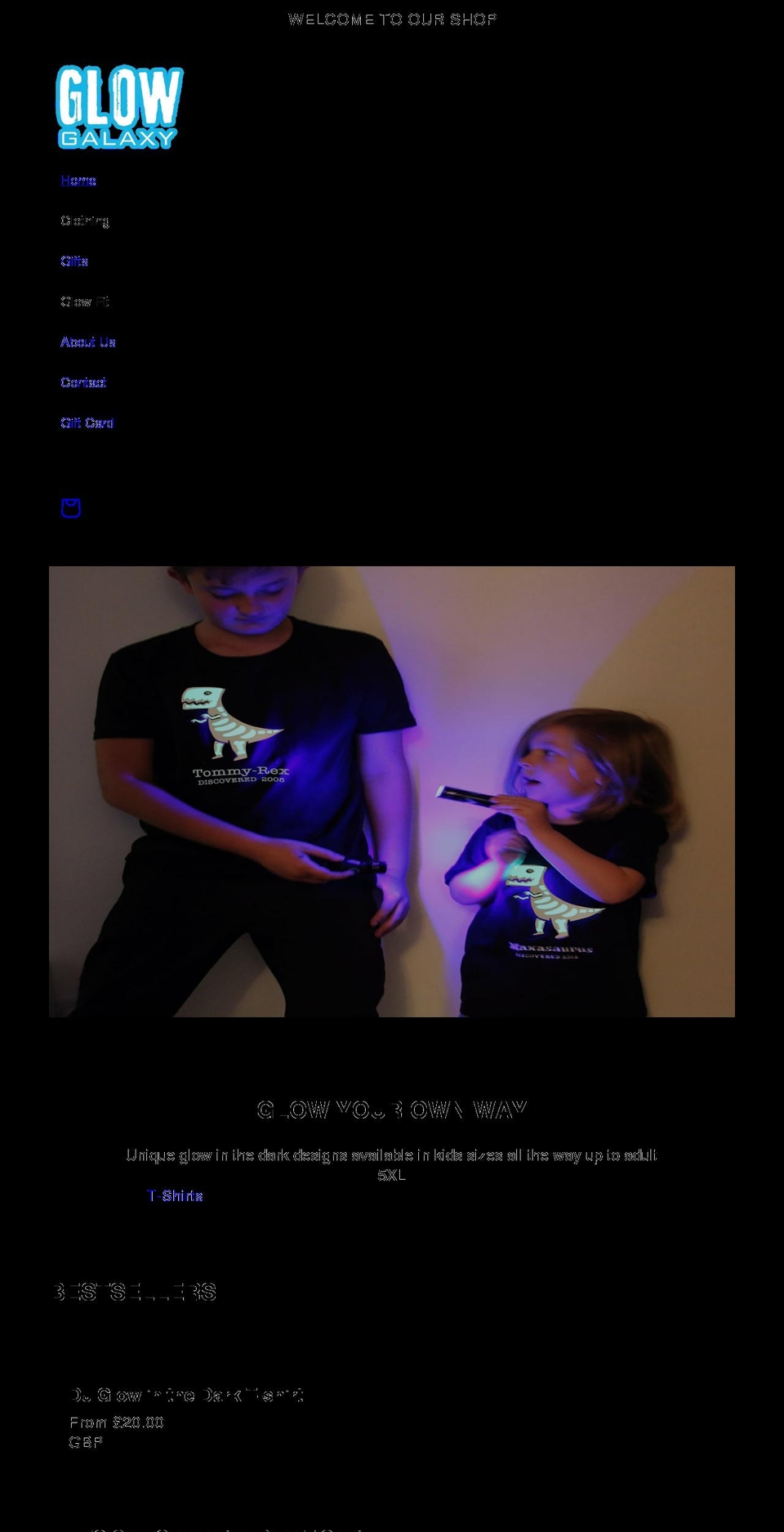 glowgalaxyart.com shopify website screenshot