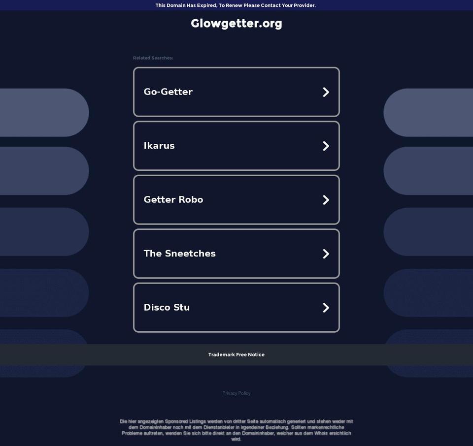 glowgetter.org shopify website screenshot