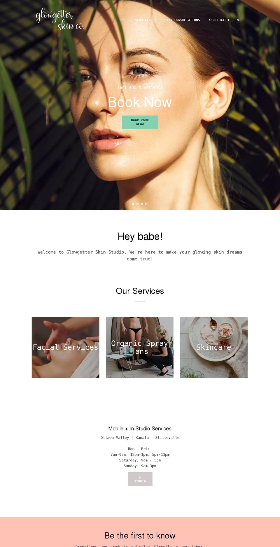 glowgetterskinco.com shopify website screenshot