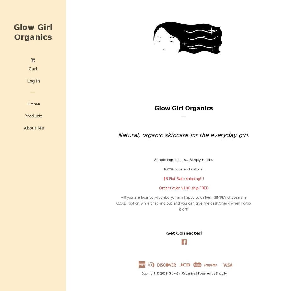 glowgirlorganics.com — Shopify storefront screenshot