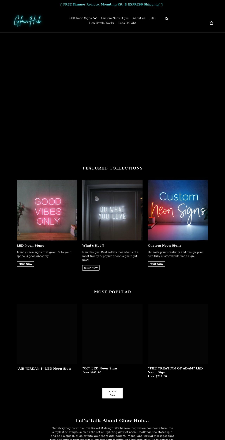 glowhubco.com shopify website screenshot