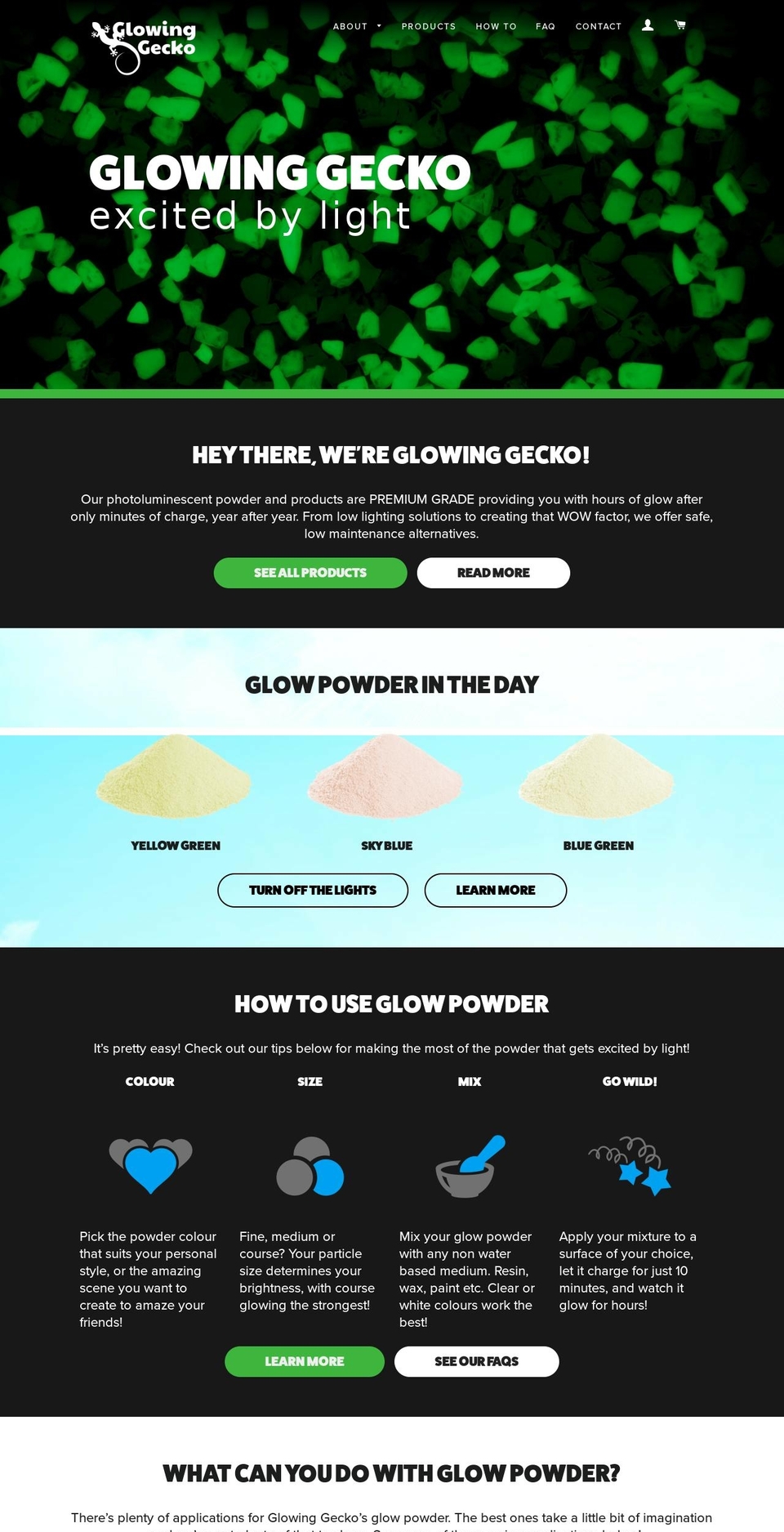 glowinggecko.com.au shopify website screenshot