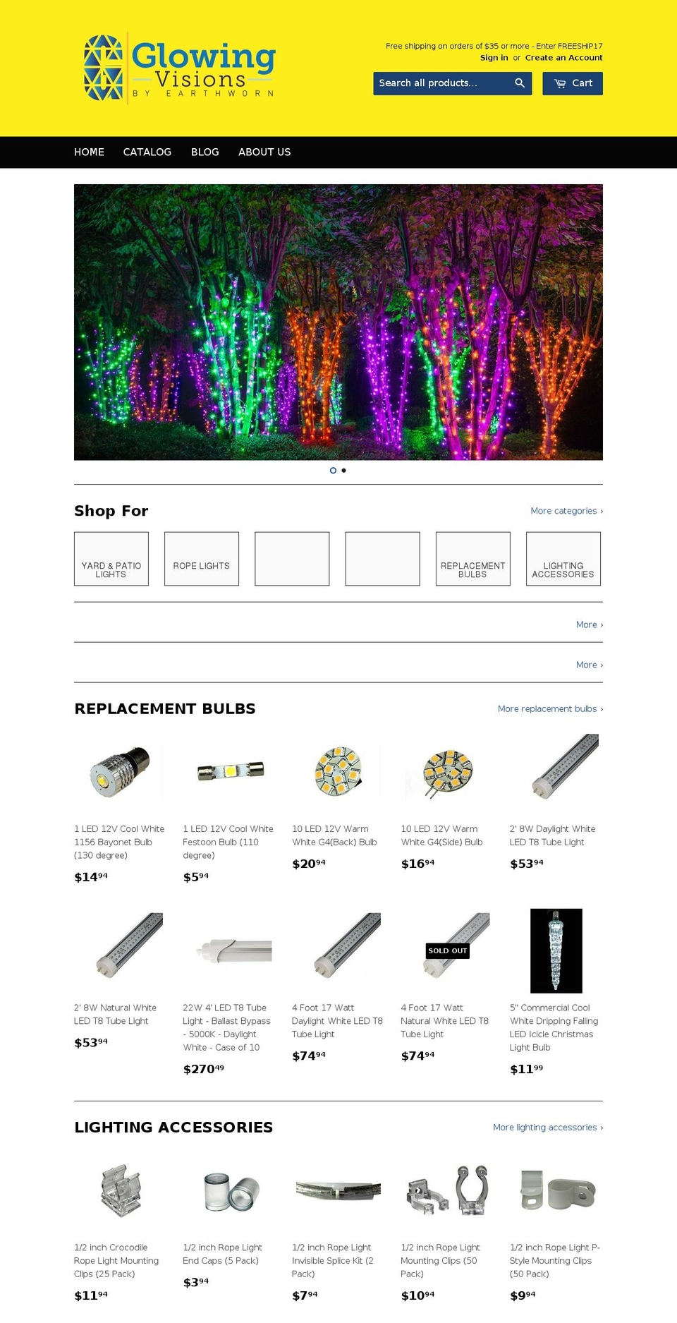 glowingvisions.com shopify website screenshot