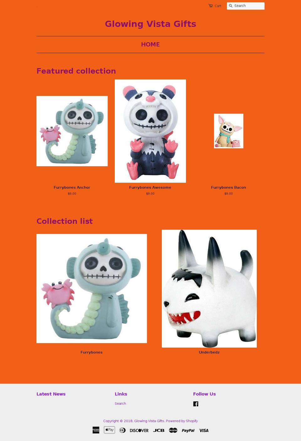 glowingvistagiftsinc.com shopify website screenshot