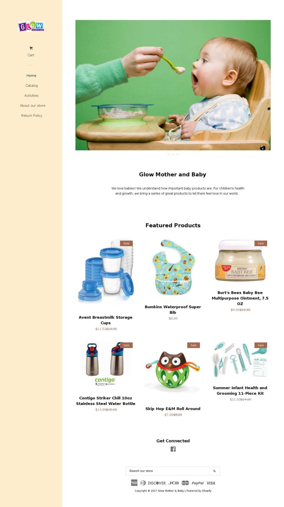 glowmother.com shopify website screenshot