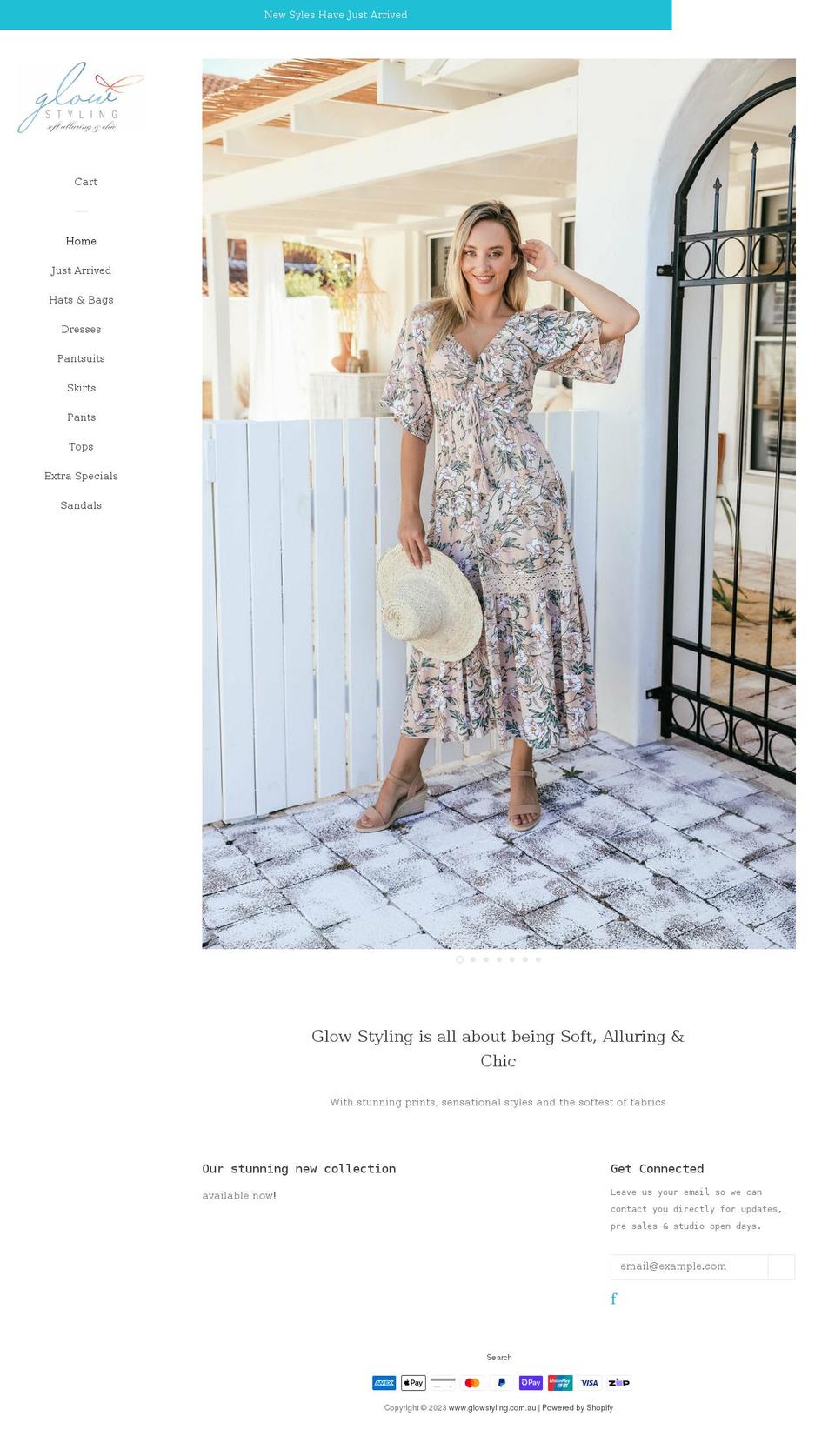 glowstyling.com.au shopify website screenshot