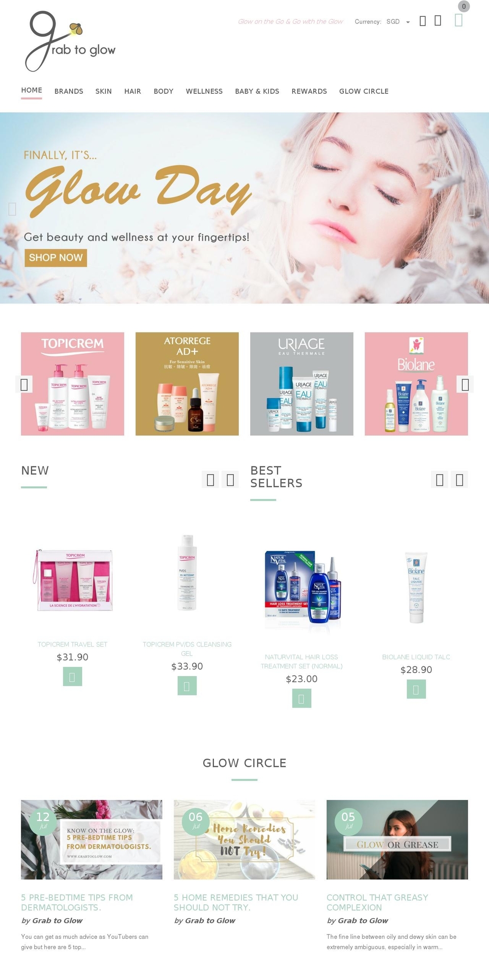 glowtoglow.com — Shopify storefront screenshot