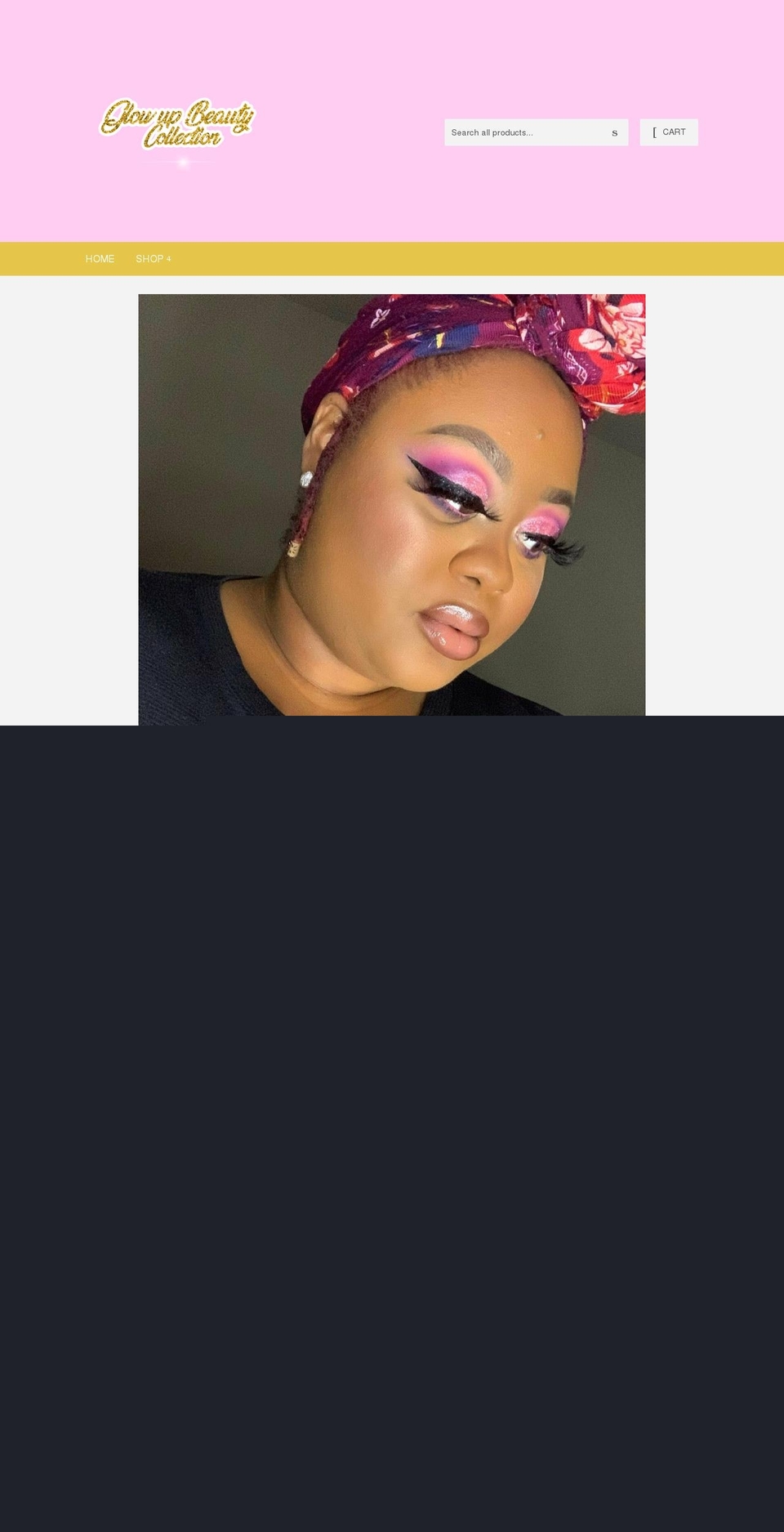 glowupbeautycollection.com shopify website screenshot