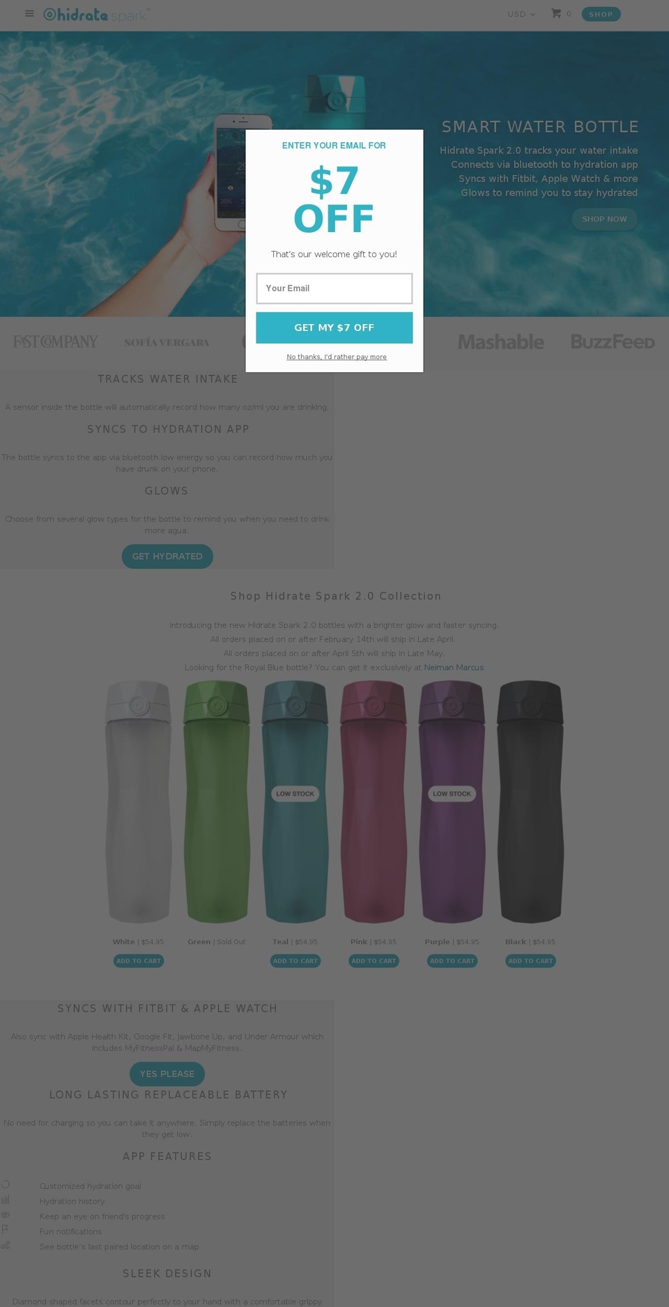 Production - Code Shopify theme site example glowwaterbottle.com