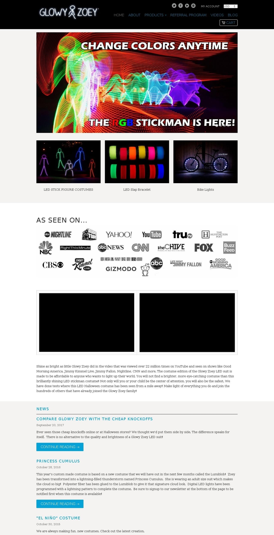 glowyzoey.net shopify website screenshot