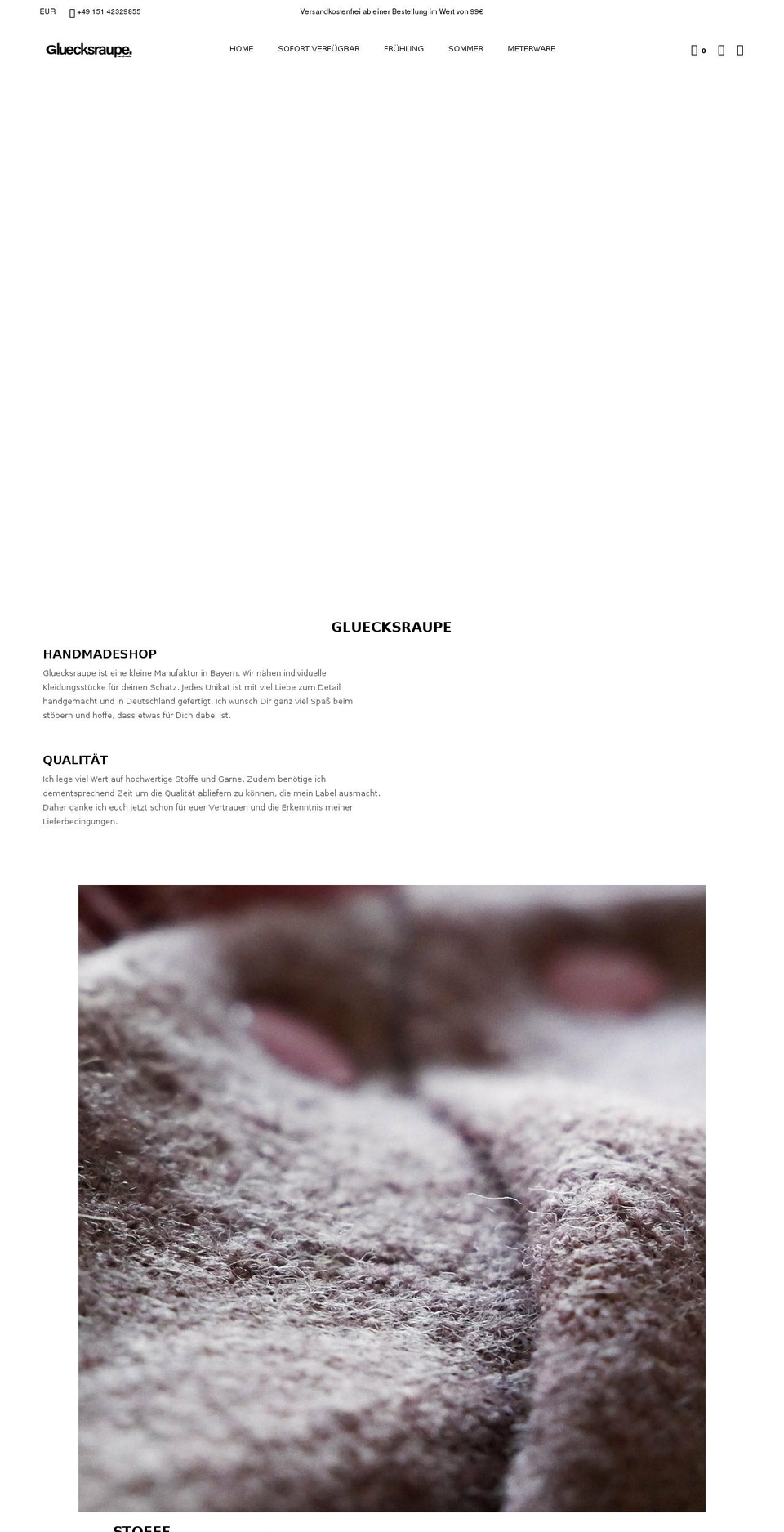 shop Shopify theme site example gluecksraupe.de