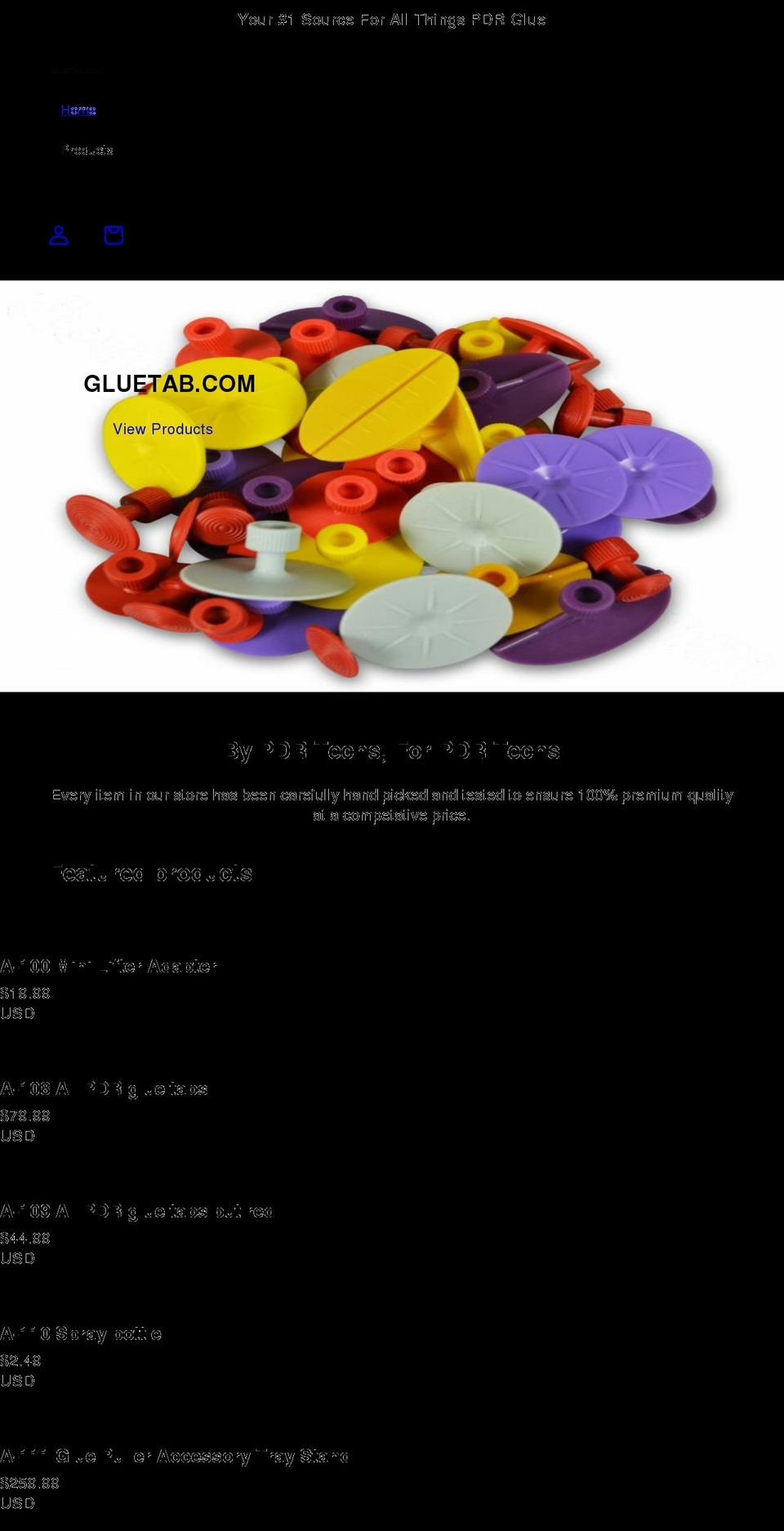 gluetab.com shopify website screenshot