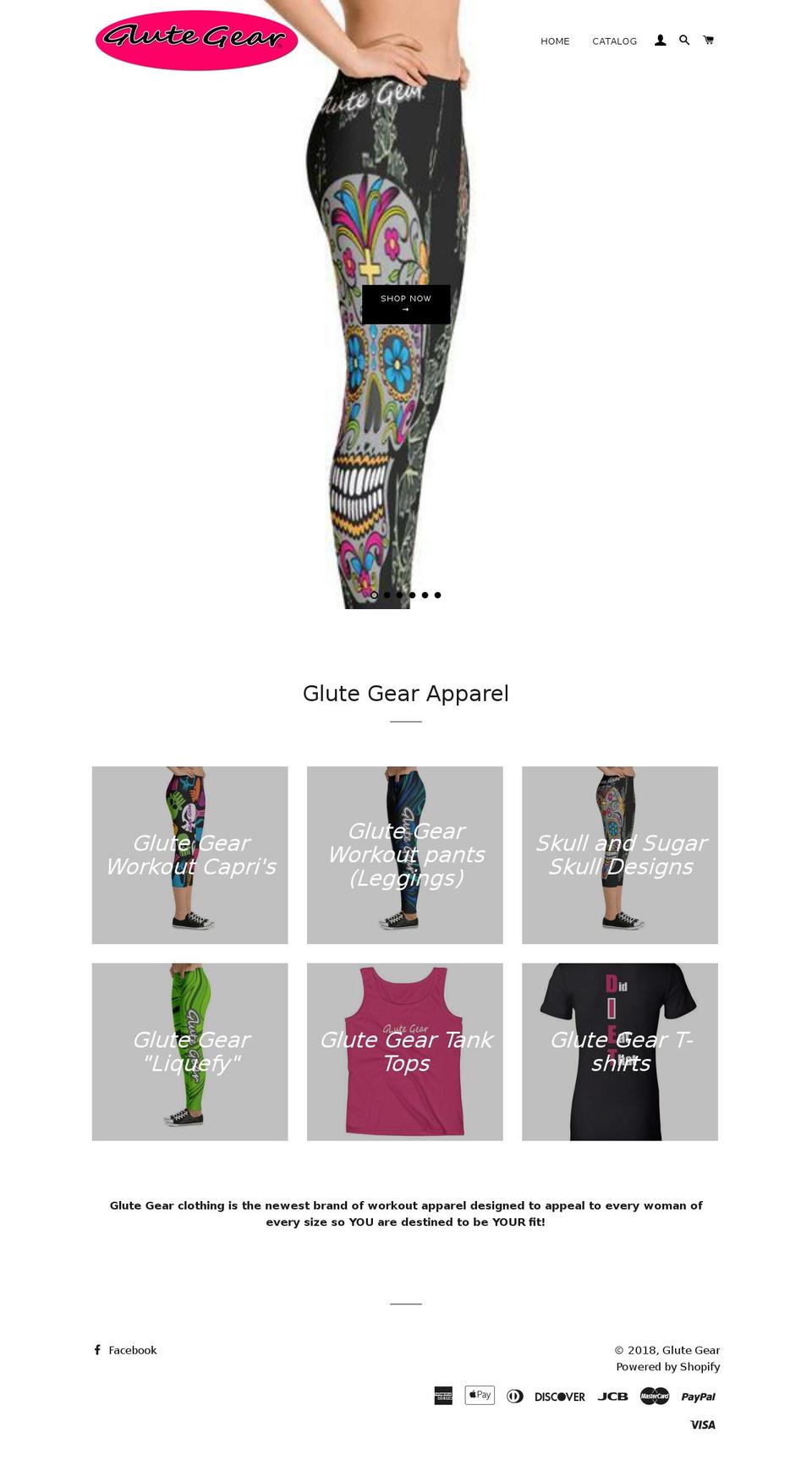 glutegearapparel.com — Shopify storefront screenshot